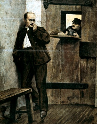 Alfred Dreyfus in prigione, 1895 da Unbekannt