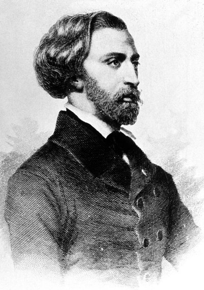 Alfred de Musset (1810-1857) poeta e scrittore francese, c. 1854 da Unbekannt