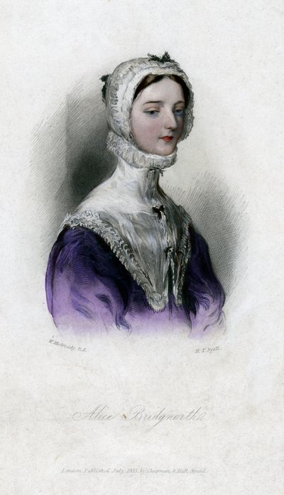 Alice Bridgenorth, un personaggio del romanzo Peveril del Picco di Walter Scott, 1833 da Unbekannt