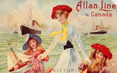 Allan Line per il Canada, R.M.S. Victorian, c1910 da Unbekannt