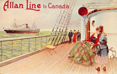 Allan Line per il Canada, c1900 da Unbekannt