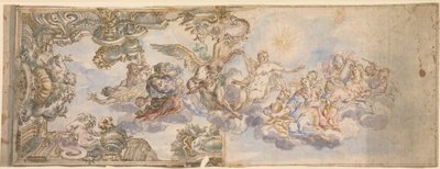 Disegno allegorico per un affresco sul soffitto, 1650-1700 da Unbekannt