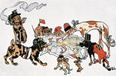 Caricatura allegorica della Prima Guerra Mondiale da Unbekannt