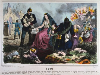 Allegoria della Francia del 1870, guerra franco-prussiana, 1870-1871 da Unbekannt