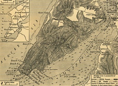 Posizioni alleate sulla penisola di Gallipoli in Turchia, Prima Guerra Mondiale, luglio 1915 da Unbekannt