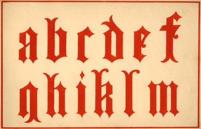 Alfabeto, lettere a-m, minuscole da Unbekannt