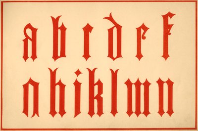 Alfabeto, lettere a-n, minuscole da Unbekannt
