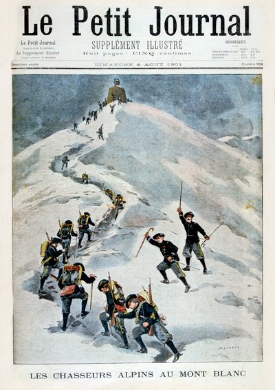 Cacciatori alpini sul Monte Bianco, 1901 da Unbekannt