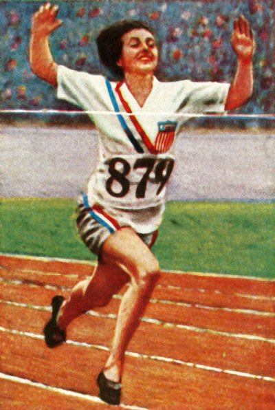 Atleta americana Betty Robinson, vincitrice dei 100m femminili, 1928 da Unbekannt