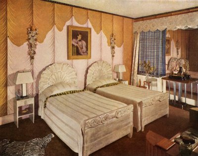 Camera da letto americana con interpretazione moderna per George G. Frelinghuysen, Jr., 1941 da Unbekannt
