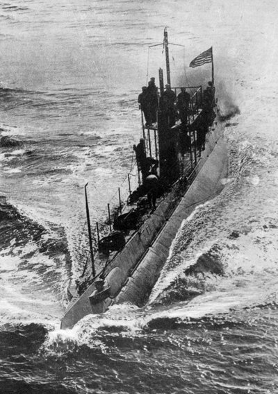 Sommergibile americano Preparazione a tutta velocità, Prima Guerra Mondiale, 1914-1918, c1920 da Unbekannt