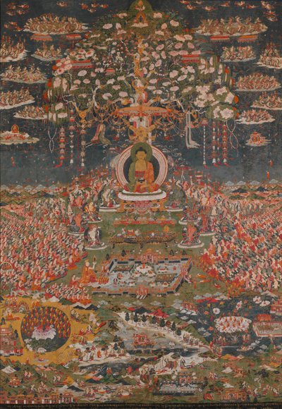 Amitabha, il Buddha della Terra Pura Occidentale Sukhavati, ca. 1700 da Unbekannt