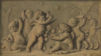 Amorini al gioco, uno di una coppia, 1770-90 da Unbekannt
