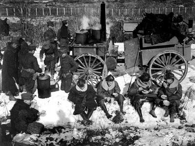 Un campo di fanteria americana in Siberia, Russia, dicembre 1918 da Unbekannt