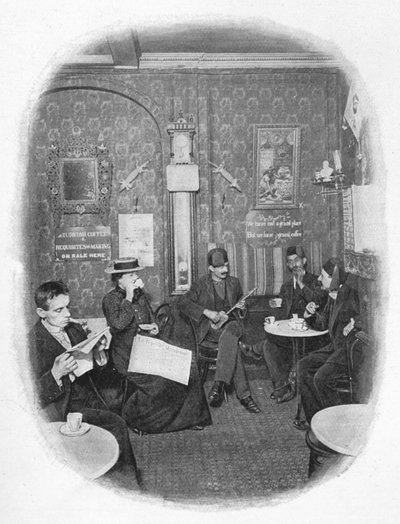 Un caffè arabo, Londra, c1901 da Unbekannt