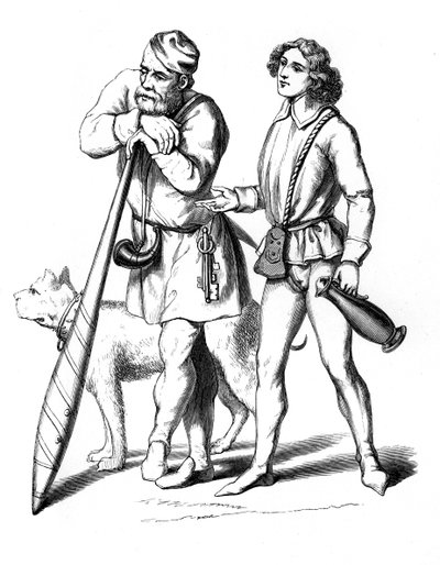 Un portiere inglese del 1480 e un domestico del 1475 da Unbekannt
