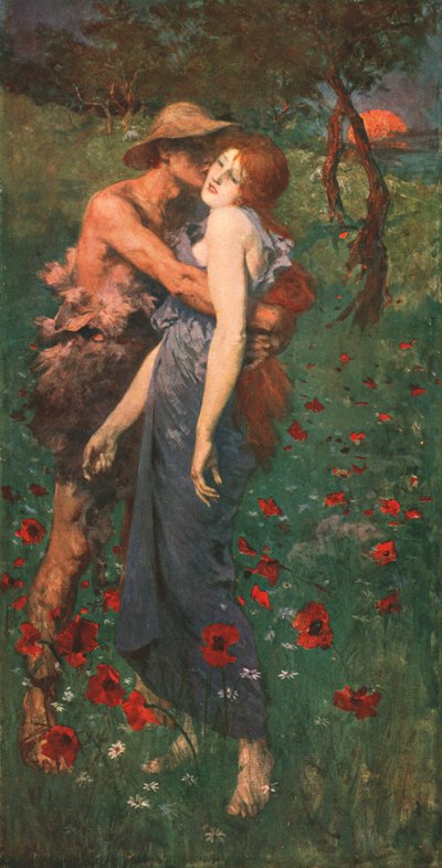 Un idillio, 1891, c1902 da Unbekannt