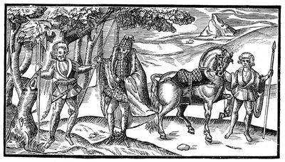 Un capo irlandese e i suoi attendenti, 1581, 1893 da Unbekannt