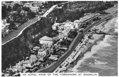 Veduta aerea della spiaggia di Shanklin, 1936 da Unbekannt