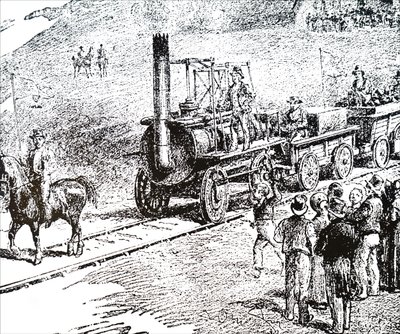 Una locomotiva costruita da George Stephenson da Unbekannt