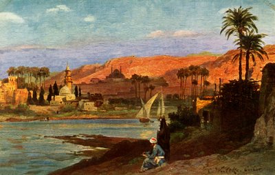 Una sera a Giza, c1918-c1939 da Unbekannt