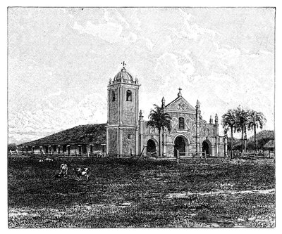 Una vecchia chiesa gesuita, Pirayu, Paraguay, 1895 da Unbekannt