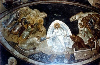 Anastasis, affresco nel parekklesion della Chiesa di Cristo a Chora da Unbekannt