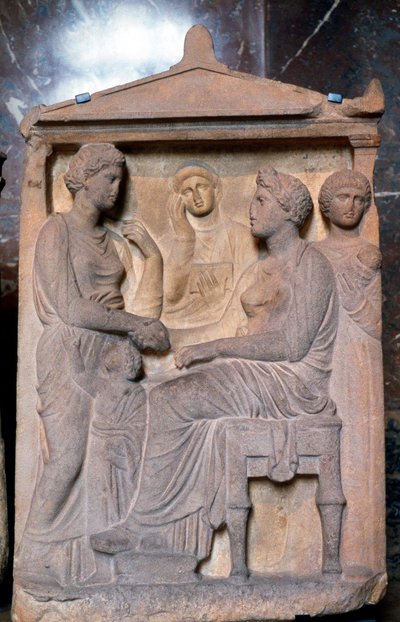 Rilievo greco antico che mostra amici che si salutano da Unbekannt
