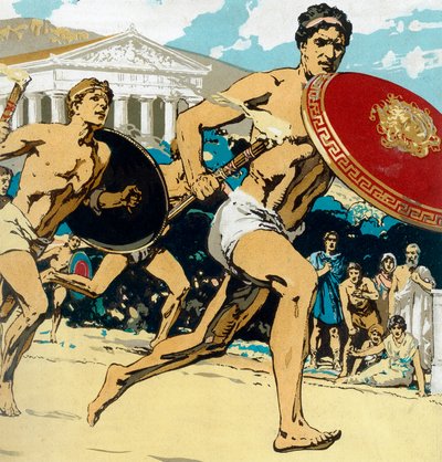 Giochi olimpici antichi: la staffetta, 1922 da Unbekannt