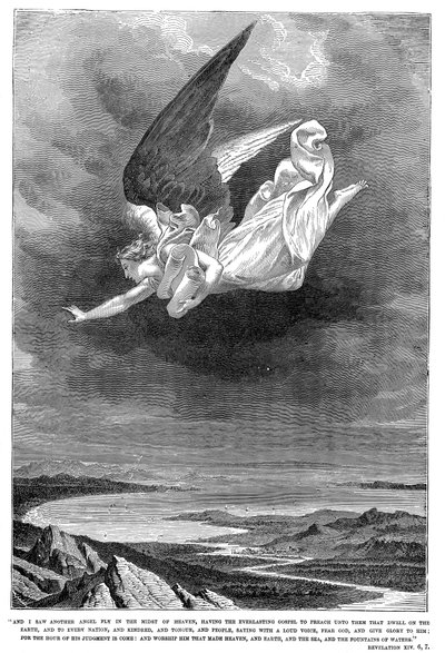 E vidi un altro angelo volare in mezzo al cielo..., c1885 da Unbekannt