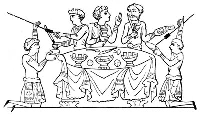 Anglosassoni a cena, 1910 da Unbekannt