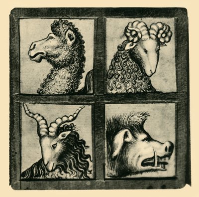 Teste di animali, inizio 15° secolo, 1943 da Unbekannt