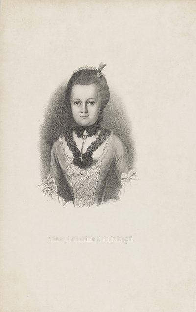 Anna Katharina Käthchen Schönkopf 1746-1810, ca 1820 da Unbekannt