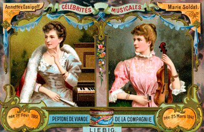Annette von Essipoff e Marie Soldat, c1900 da Unbekannt
