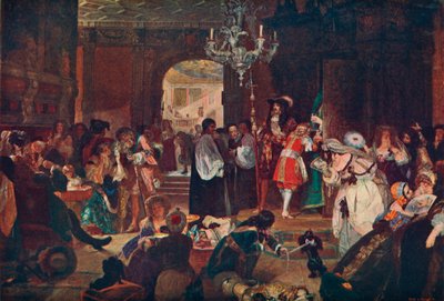 Anticamera a Whitehall durante gli ultimi momenti di Carlo II, 1685, 1905 da Unbekannt