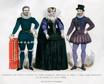 Antoine de Saint-Chamand, Signore di Mery, dama sconosciuta e Enrico IV di Francia da Unbekannt