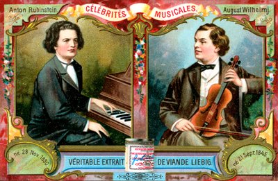 Anton Rubinstein e August Wilhelmj, c. 1900 da Unbekannt