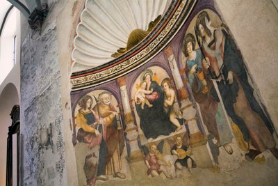 Aosta, Italia. Altare di Santa Lucia. Affresco. da Unbekannt