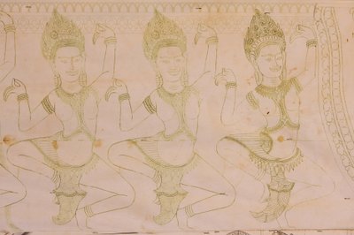 Disegno di Apsara, Siem Reap, Cambogia da Unbekannt
