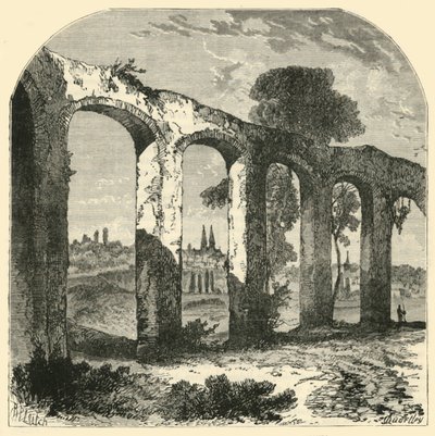 Acquedotto a Poitiers, antica capitale dei Pictoni, 1890 da Unbekannt