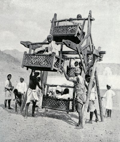 Bambini arabi che si divertono su una ruota panoramica, 1922 da Unbekannt
