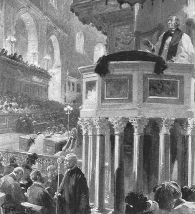 Arcivescovo di Canterbury che predica...dopo la morte della Regina Vittoria, 1902, 1901 da Unbekannt
