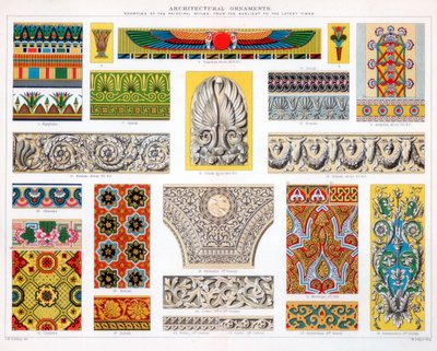 Ornamenti architettonici, XIX secolo da Unbekannt