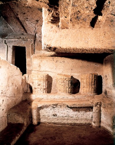 Architettura etrusca: tomba a campana. VII secolo a.C. Cerveteri. Necropoli di Monte Abatone. Italia da Unbekannt
