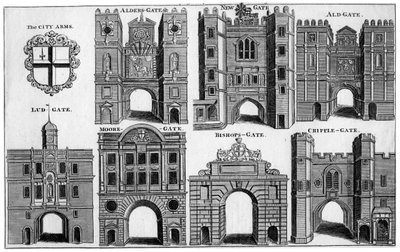 Armi e porte della Città di Londra, c1650 19º secolo da Unbekannt