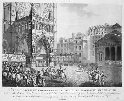 Arrivo a Notre Dame, 2 dicembre, 1804 da Unbekannt