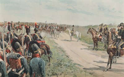Arrivo di Napoleone tra i bavaresi e i sassoni da Unbekannt