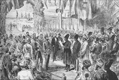 Arrivo del Principe di Galles a Bombay, India, l