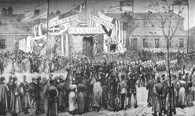 Arrivo dei Royal Marines a Chatham, c1882-85 da Unbekannt