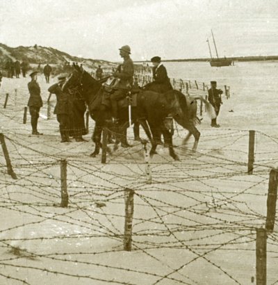 Arrivo a La Panne, Fiandre, Belgio, c1914-c1918 da Unbekannt